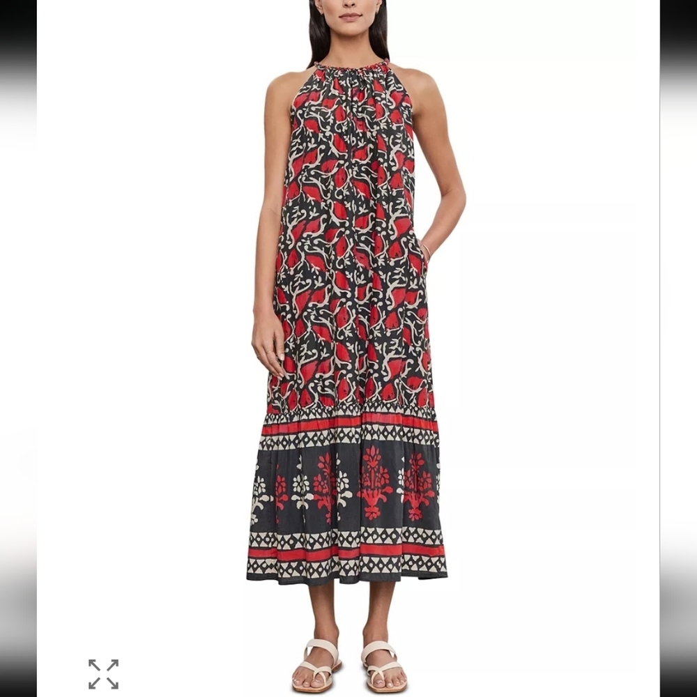 Velvet Graham & Spencer Ghita Silk Blend‎ Boho Romantic Maxi Dress, Small